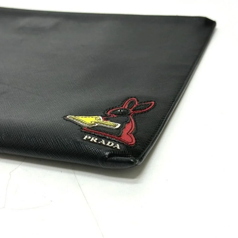 PRADA logo rabbit Bag Clutch bag
